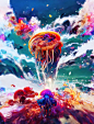 AI绘画-致敬《深海》炸裂的色彩-4