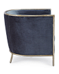 Bernhardt Luella Blue Velvet Chair