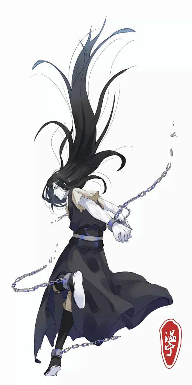魔化温宁锁链魔道祖师飘逸版人物海报