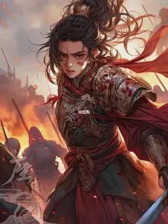 饮将鲜血代胭脂·女将军头像壁纸八张