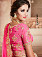 印度之印象 宝莱坞正品高档刺绣楞哈三件套 粉色丝质聚会婚礼礼服-淘宝网