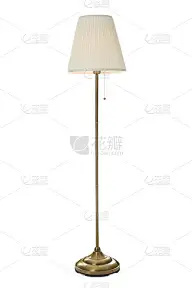 时尚典雅的落地灯隔离上白色