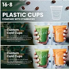 jimeng-2025-08-01-9664-生成一张16_9的电商海报；海报背景有质感；产品为一堆塑料杯，文字为plasti