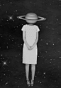 Image via We Heart It https://weheartit.com/entry/144897927 #alien #art #black #galaxy #grunge #hipster #planet #white #woman: 