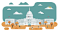 U.S. Capitol Illustration : My client wanted an illustration of the U.S. Capitol. They wanted to use the image for the main landing page of an online platform for local students to learn about their government. During the project I suggested to create 4 v