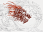 Creative Cloud Dragon : Adobe Creative Cloud Dragon Illustration