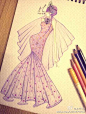 #爱上旗袍婚纱のJL#手绘#插画#