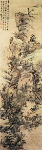 山水图 蓝瑛 立轴 绢本