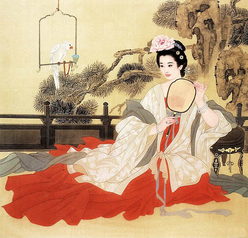 雍容华贵清姿淡雅画坛伉俪赵国经和王美芳夫妇仕女图欣赏二