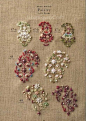 Bead Embroidery Stitch Samplers - Japanese Craft Book for Motif Pattern 123 - CRK Design, Yasuko Endo - B1119