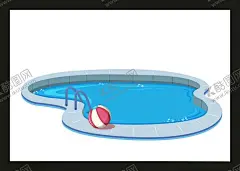 夏天游泳池 【酷图网】夏天游泳池,游泳池,手绘游泳池,泳池,水池