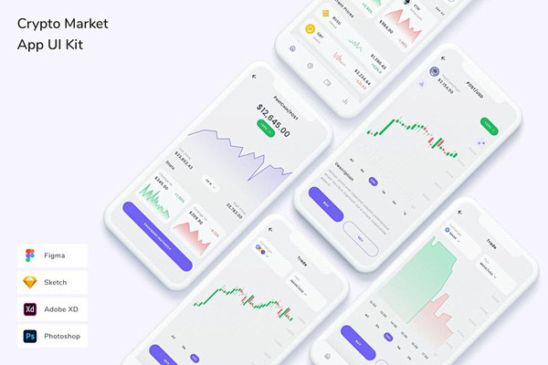 加密货币市场 App UI Kit (F...
