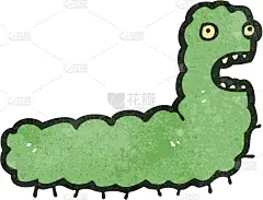 复古的卡通卡特彼勒