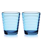 芬兰Iittala Aino 涟漪水杯/玻璃杯 一对 浅蓝 220ml 950285 原创 设计 新款 2013 正品 代购