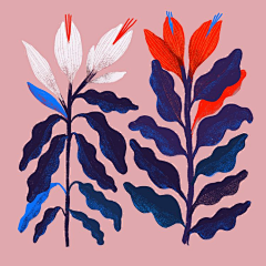 蓉儿Angla采集到插画-植物