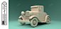 复古车模型|临摹|复古车|车灯-3D模型作品图片素材