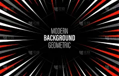 现代几何背景，墙纸，旗帜，海报。黑色背景上带有渐变的明亮三角形。放置你的文本。波普艺术,漫画。极简主