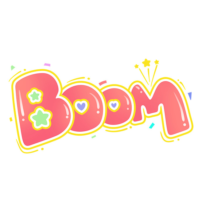 boom卡通可爱涂鸦