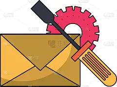 分离着色,电子邮件,符号,IT技术支持,传媒,商务,垃圾邮件,概念,沟通,通信