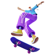 Image may contain: purple, dance and snowboarding