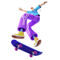 Image may contain: purple, dance and snowboarding