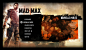 MAD MAX UI GAME                   (Personal Work) : Mad max UI ( personal work)