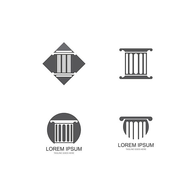 罗马柱标志logo矢量图设计素材