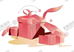 立体堆叠礼盒 【酷图网】礼盒,礼品,礼物,礼包,丝带,蝴蝶结,堆叠,背景,卡通,插画,贺卡