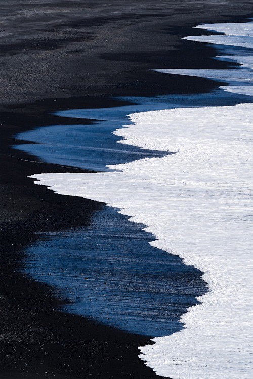 Black sand beach of ...