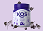 KOS : KOS is a brand of plant-based solutions created to provide easy and healthy nutritional alternatives. They boast a very clean, straight-forward and colorful identity where doodle-type illustrations are used to depict each products’ specific benefits