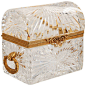 Large Cut Crystal Treasure Chest with Doré Bronze Mounts and Handles For Sale at 1stDibs