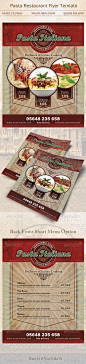 Pasta Restaurant Flyer Template - Restaurant Flyers