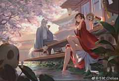 帅气可爱的白芷采集到插画-日韩系