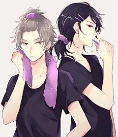 ♣沐湷搬运♣偶像梦幻祭 朔间零 大神晃牙 零晃 衣更真绪 朔间凛月 bl 腐向 头像 壁纸 治愈 美少年 青年 帅气 可爱 pixiv id:60209981