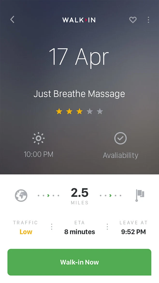 Walk In App界面设计，来源自黄蜂网http://woofeng.cn/-花瓣网