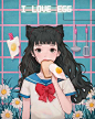 【插画】ubokhee：甜系少女头像_版权 : ubokhee笔下的甜甜少女各有各的美丽，各有各的可爱，是甜系少女头像。 这些少女插画里的女孩都是落入凡间的天使 ubokhee的更多信息 公众号：酱子插画 | 插画、设计、绘本…