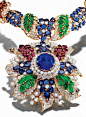 #Necklace of diamonds, sapphires, rubies and emeralds by Alexandre Reza. See more: http://www.assouline.com/9782759404643.html