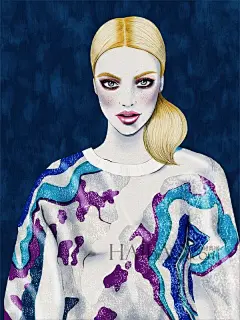 新西兰时尚达人Kelly Thompson插画作品#时尚插画#