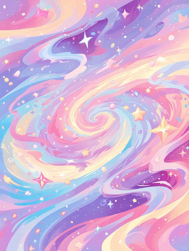 可商用素材｜底图｜漩涡 星光 堆叠 梦幻...