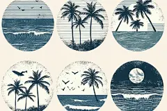 夏季元素插图手绘