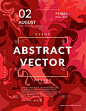 Abstract painting poster template