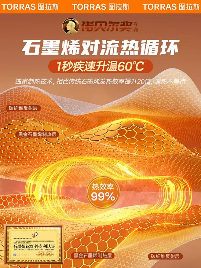 图拉斯暖手宝充电热水袋石墨烯暖手袋防爆2...