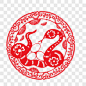 创意十二生肖剪纸蛇手绘设计节日元素PNG图片 来自PNG搜索网 pngss.com 免费免扣png素材下载！