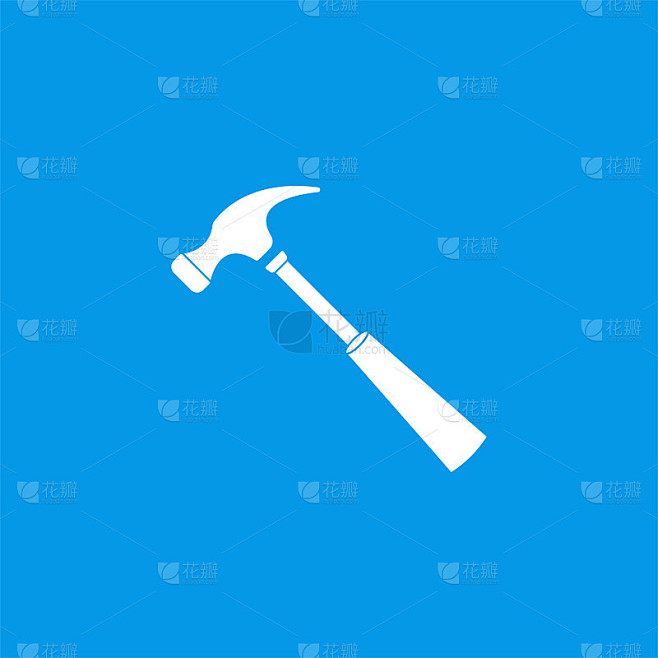 Hammer sign icon - vector