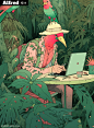 AI 绘画探索！9 组《鸟的使者》插画激发你的无限创意！
