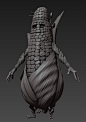 Veggiestein - Corn, Olivier Couston : A character a made back in 2014 for a project named Veggiestein. I believe the project is on hold, but I have seen these images posted online, so I figured I'd share it too.