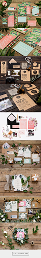 Gorgeous floral graphic design. /// wedding stationary & save the dates: 