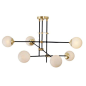 Contemporary Equipoise Ceiling Pendant Light 32 wide Eye catching, sophisticated and contemporary, this stylish chandelier is perfect hung over dining tables or in a hallway. Originally handcrafted from solid brass components in our workshop to the custom