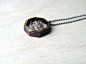 Wooden Necklaces Integrating Real Flowers