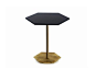 Low crystal coffee table for living room TED | Glass coffee table